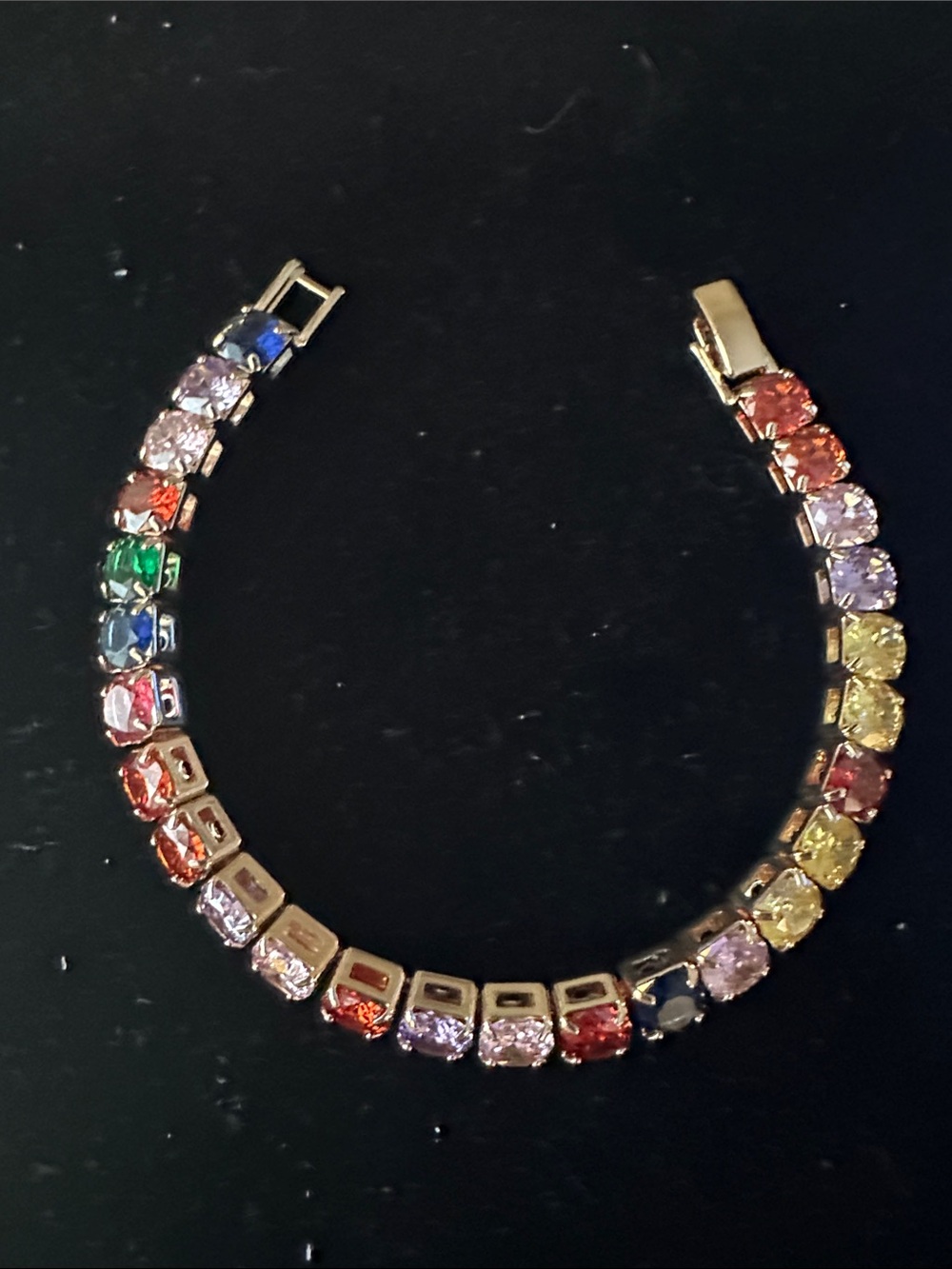 Multicolor Crystal Tennis Bracelet - Women Jewelry